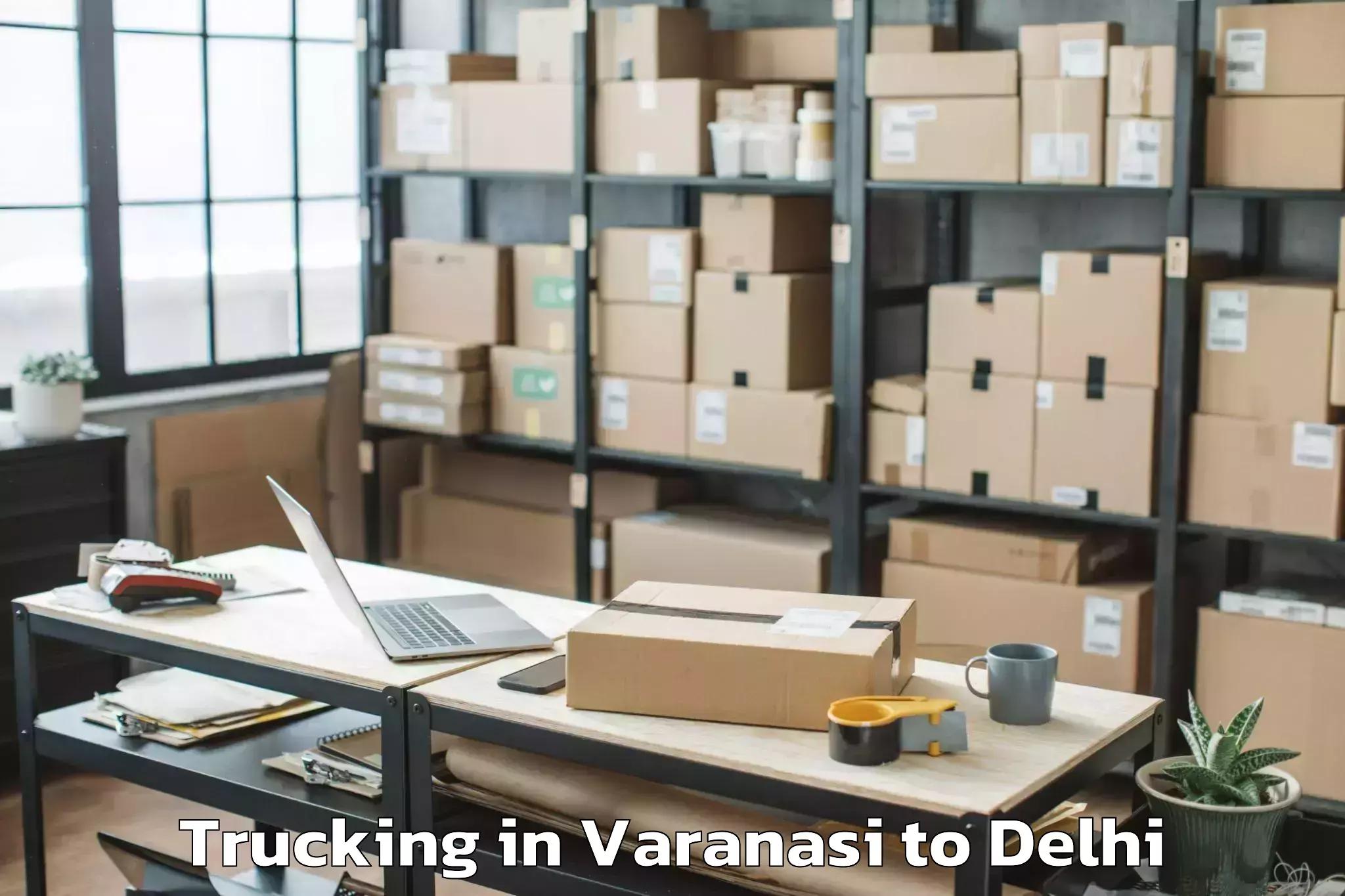 Varanasi to Aggarwal City Mall Pitampura Trucking Booking